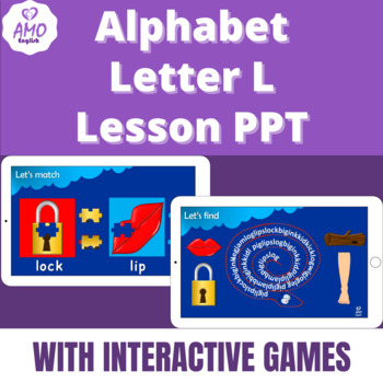 Digital Alphabet Letter L no prep Lesson PPT for Distance Learning