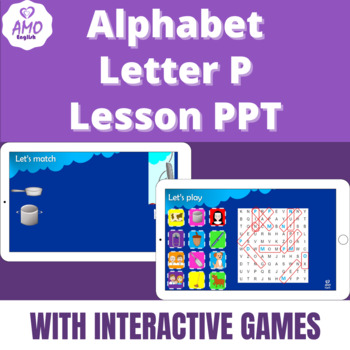 Digital Alphabet Letter P no prep Lesson PPT for Distance Learning