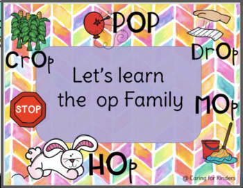 Preview of Digital- Op Word Family Games for Google Slides