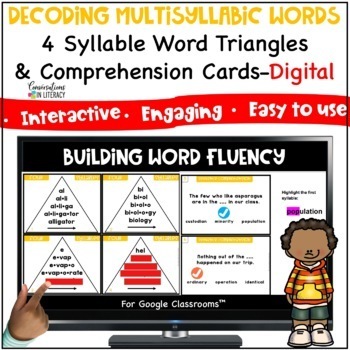 Preview of Digital Open and Closed Syllables & More Decoding Multisyllabic Words 4 Syllable