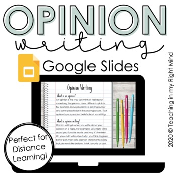 Preview of Digital Opinion Writing Google Slides