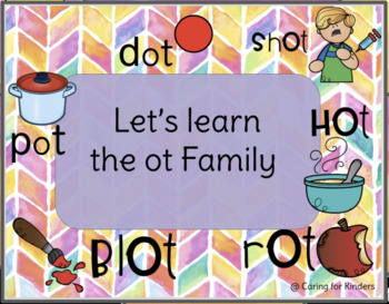 Preview of Digital- Ot Word Family Games for Google Slides