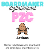 Digital P2C - Action Words (Boardmaker) Clipart Autism