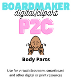 Digital P2C - Body Parts Words (Boardmaker clip art clipar