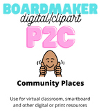 Digital P2C - Community Places Words (Boardmaker clipart c