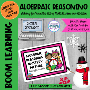 Preview of Digital PICTURE REVEAL Algebraic Reasoning Boom Learning℠ Quiz