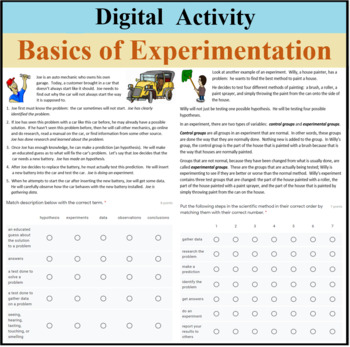 Preview of Digital Lesson - Experimentation Basics - Distance Learning