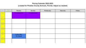 Preview of Digital Pacing Calendar 2022-2023