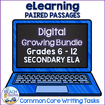 Preview of Paired Texts, Close Reading, Essay Writing - Digital Learning Bundle