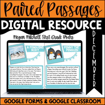 Preview of Digital Paired Passages January Google Slides