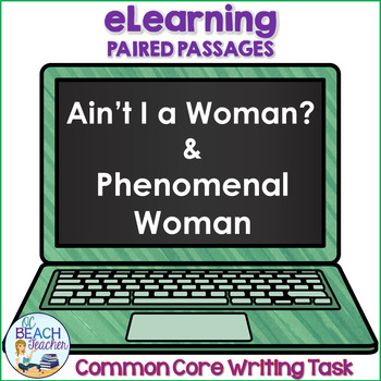 Preview of Digital Paired Texts - Ain't I a Woman? & Phenomenal Woman - Essay Writing