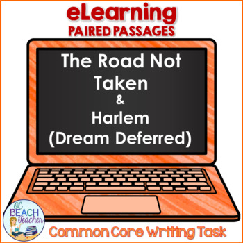 Preview of Digital Paired Texts - Road Not Taken and Dream Deferred - Essay Writing