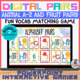 Digital Pairs BUNDLE Fruit A-Z and Animals A-Z PowerPoint 