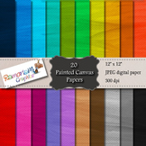 20 jpeg Digital Papers, painted canvas texture