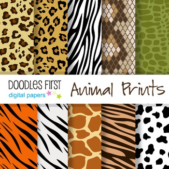 Digital Paper - Animal Prints great for Classroom art projects by Daily ...