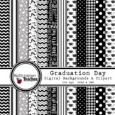 Digital Paper Background Papers & Clip Art Graduation Day 