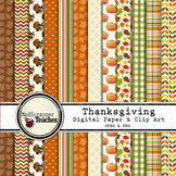 Digital Paper Background Pack Thanksgiving Digital Paper a
