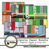 Digital Paper Backgrounds Big Sports Bundle Digital Paper 