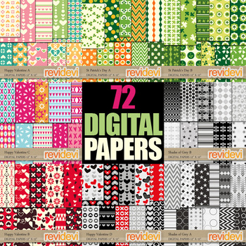 Preview of Digital Paper Bundle (72 papers) commercial use