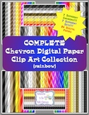 Digital Paper Bundle - Chevrons (Rainbow)