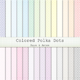 Digital Paper - Colored Polka Dots