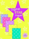 Digital Paper: Colorful Star Background for Personal and C