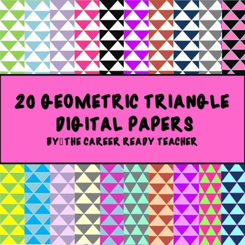 Preview of Digital Paper: Geometric Triangles