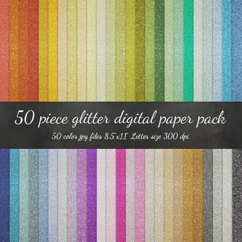 Preview of Digital Paper - Glitter Letter Size