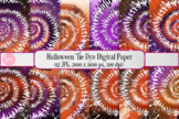 Digital Paper - Halloween Tie Dye Background, Clip Art for