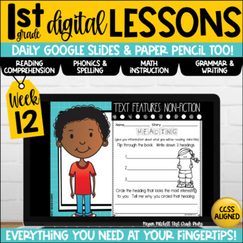 Preview of Digital & Paper Lesson Plans Week 12 Google Slides