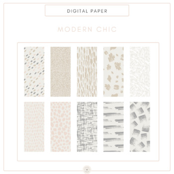 Preview of Digital Paper | Modern Neutral Chic