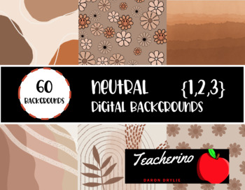 Preview of Digital Paper-60 Neutral Backgrounds-Clip Art for Commercial Use BUNDLE