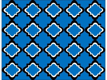 Preview of FREE Digital Paper - Ocean Blue Moroccan