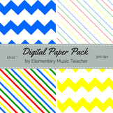 FREE Digital Paper Pack - Primary Colors