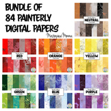 Digital Paper- Painterly Backgrounds Bundle