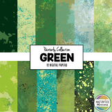 Digital Paper- Painterly Green