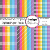 Digital Paper / Patterns: Dashes and Striped Two-Tone