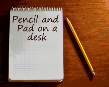 Preview of Digital Paper - Pencil and Pad on a Desk
