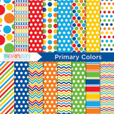 Digital Paper - Primary Colors / Back to School
