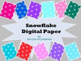Digital Paper: Snowflake Background for Personal and Comme