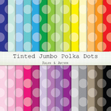Digital Paper - Tinted Jumbo Polka Dots