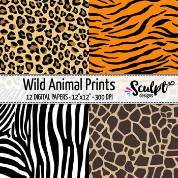 Animal Prints ~ Zebra, Tiger, Leopard, Giraffe by Sculpt Designs