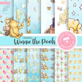 Digital Paper Winnie the Pooh LPB7010A by Little Paper Boutique