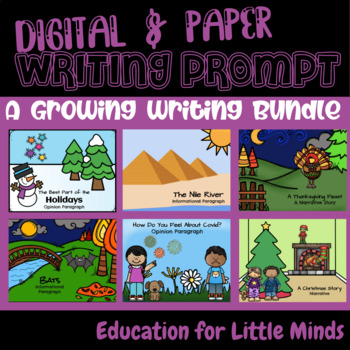 Preview of Digital & Paper Writing Projects For The Year Bundle