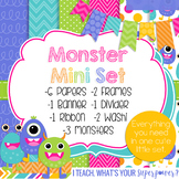 Digital Paper and Frame Monster Mini Set