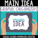 Digital Paperless Main Idea Graphic Organizers: Google Edition
