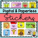 Digital Paperless Stickers: 20 stickers, Google Classroom,