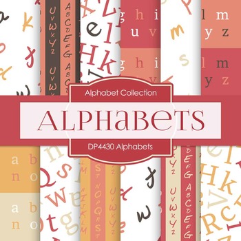 Digital Papers - Alphabets (DP4430) by DigitalPaperDesigns | TpT