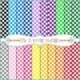 Digital Papers - Colorful Checker Backgrounds
