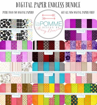 Preview of Digital Papers Endless Bundle - 500+ Digital Papers & Growing!